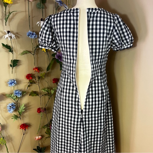 Sweet Salt Knotted Waist Gingham Dress - Picture 10 of 12